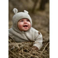 Mikk-Line - Wool Baby Suit with Ears - Overall Outlet