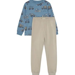 Best Minymo - Kid's Pyjamas L/S Set AOP 134262 - Alltagsunterwäsche Blue Shadow