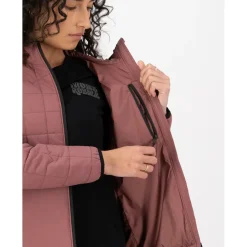 Discount Mons Royale - Women's Canyon Merino Insulated Hooded Jacket - Merinojacke Desert Rose