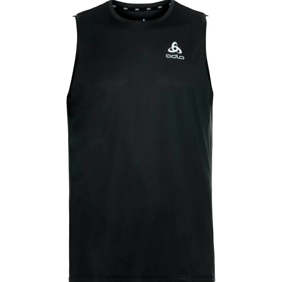 Odlo - Essential Tank Crew Neck - Laufshirt Black Hot