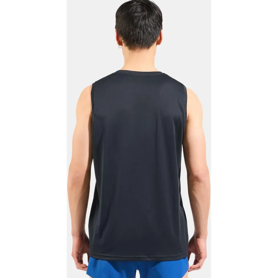 Odlo - Essential Tank Crew Neck - Laufshirt Black Hot