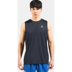 Odlo - Essential Tank Crew Neck - Laufshirt Black Hot