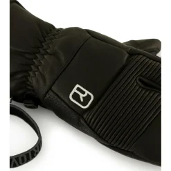 Best Ortovox - Full Leather 3 Finger Glove - Handschuhe Black Raven