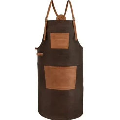 Discount - Büffelleder-Schürze mit gekreuztem Rückenband - Schürze Outdoor-Küche|Töpfe & Geschirr