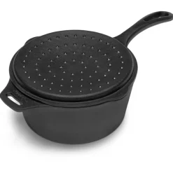 Outlet Petromax - Gusseiserne Kasserolle mit Deckel Black