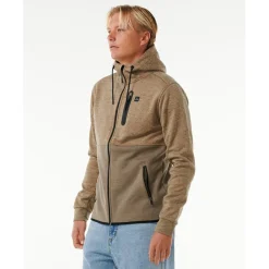 Rip Curl - Anti Series Departed Zip Through - Fleecejacke Charcoal Marle New