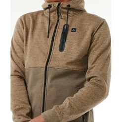 Rip Curl - Anti Series Departed Zip Through - Fleecejacke Charcoal Marle New