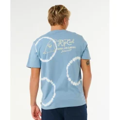 Rip Curl - Pacific Rinse Fin Tee - T-Shirt Faded Denim Outlet