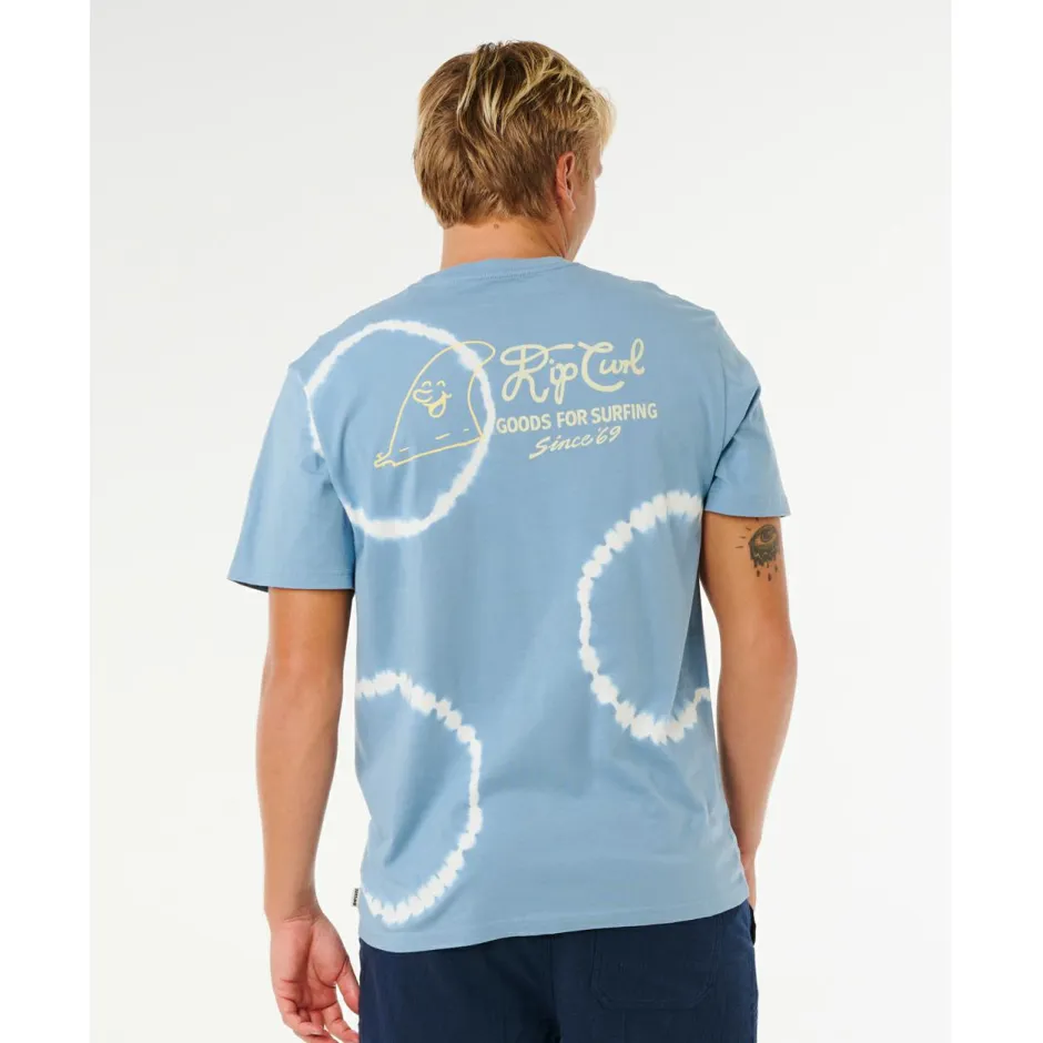 Rip Curl - Pacific Rinse Fin Tee - T-Shirt Faded Denim Outlet