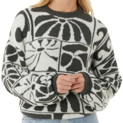 Hot Rip Curl - Women's AOTS - TY Williams Jacquard Crew - Pullover