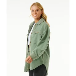Clearance - Women's High Tide Fleece Shacket - Fleecejacke Freizeitjacken|Shirts, Hemden & Longsleeves