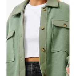 Clearance - Women's High Tide Fleece Shacket - Fleecejacke Freizeitjacken|Shirts, Hemden & Longsleeves