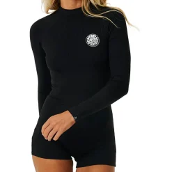 Clearance Rip Curl - Women's Premium Surf Boyleg UV Suit - Lycra Black