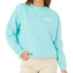 Rip Curl - Women's Surf Puff Inspired Crew - Pullover Light Sea Blue