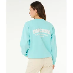 Rip Curl - Women's Surf Puff Inspired Crew - Pullover Light Sea Blue