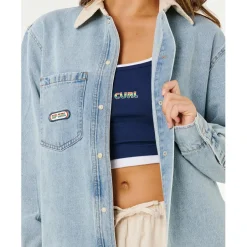 Discount Rip Curl - Women's Surf Side Relaxed Denim Shirt - Hemd Washed Blue