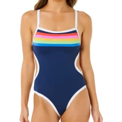 Clearance Rip Curl - Women's Surf Stripe Cheeky One Piece - Badeanzug Dark Navy