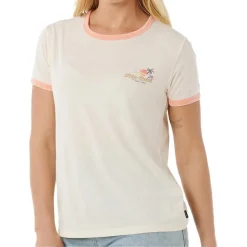 Discount Rip Curl - Women's Swell Lines Ringer Tee - T-Shirt Bone