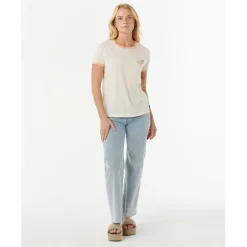 Discount Rip Curl - Women's Swell Lines Ringer Tee - T-Shirt Bone