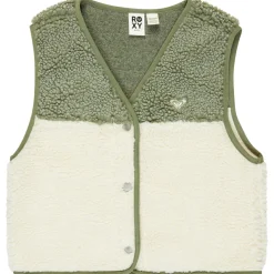 Clearance Roxy - Kid's Iconic Color Block - Fleeceweste Oil Green