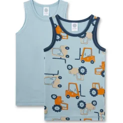 Sanetta - Kid's DP Shirt 337190+337191 - Top Blue Pale