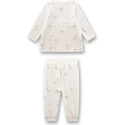 Sanetta - Kid's Pyjama Long 222174 - Schlafanzug White Pebble Clearance