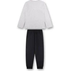 Sanetta - Kid's Pyjama Long 245946 - Schlafanzug Bright Grey Melange Online