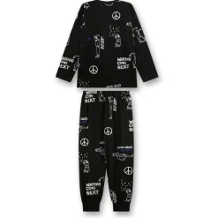 Best Sanetta - Kid's Pyjama Long AOP 245916 - Schlafanzug Super Black
