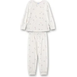 Sanetta - Kid's Pyjama Long 233599 - Schlafanzug White Pebble Hot
