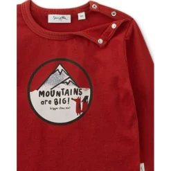 Outlet Sanetta - Kid's Shirt 12280 - Longsleeve Rusty Red