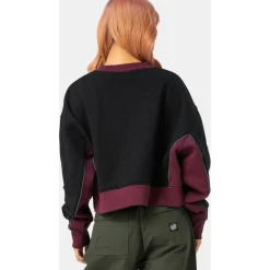 Santa Cruz - Women's Flourish Strip Crew - Pullover Black Sale