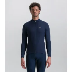 Santini - Pure Block Colour Thermal Cycling Jersey - Radtrikot Best