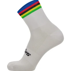 Santini - UCI Official World Champion Cycling Socks - Radsocken Bianco Discount