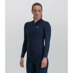Discount - Women's Pure Block Colour Thermal Cycling Jersey - Radtrikot Fahrradbekleidung|Radtrikots