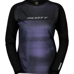 Discount Scott - Women's Tee Trail Tuned L/S - Radtrikot Black / Swish Purple