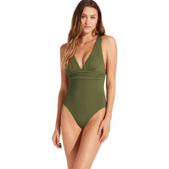Outlet Seafolly - Women's Collective Cross Back One Piece - Badeanzug