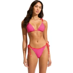 Clearance Seafolly - Women's Mesh Effect Tie Side Rio Pant - Bikini-Bottom
