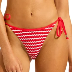 Clearance Seafolly - Women's Mesh Effect Tie Side Rio Pant - Bikini-Bottom