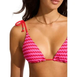 Discount - Women's Mesh Effect Slide Tri - Bikini-Top Bademode