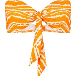Best Seafolly - Women's Zanzibar Twist Tie Front Bandeau - Bikini-Top