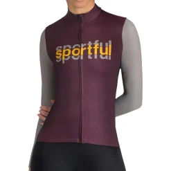 Best Sportful - Women's Supergiara Logo Thermal Jersey - Radtrikot Deep Bordeaux