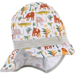 Sterntaler - Kid's Schirmmütze Nackenschutz Tiere - Cap White Best