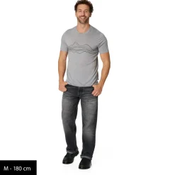 Best Stoic - Merino155 LaholmSt. Print T-Shirt Lines - Merinoshirt