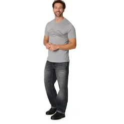 Best Stoic - Merino155 LaholmSt. Print T-Shirt Lines - Merinoshirt