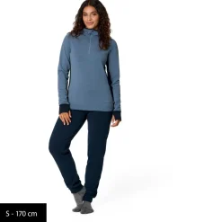 Clearance - Women's MerinoFleece260 FlenSt. Half Zip with Hood - Merinohoodie Trekkingbekleidung|Alltagsbekleidung