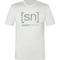 Hot super.natural - Logo Lines Bio Jersey Tee - Merinoshirt