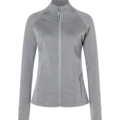 super.natural - Women's Movement Jacket - Merinojacke Cashmere Grey Melange / Jet Black Best