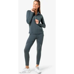 super.natural - Women's Movement Jacket - Merinojacke Cashmere Grey Melange / Jet Black Best