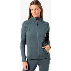 super.natural - Women's Movement Jacket - Merinojacke Cashmere Grey Melange / Jet Black Best
