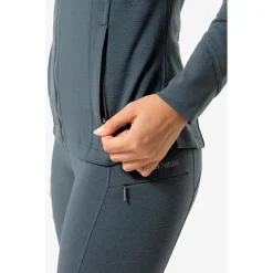 super.natural - Women's Movement Jacket - Merinojacke Cashmere Grey Melange / Jet Black Best